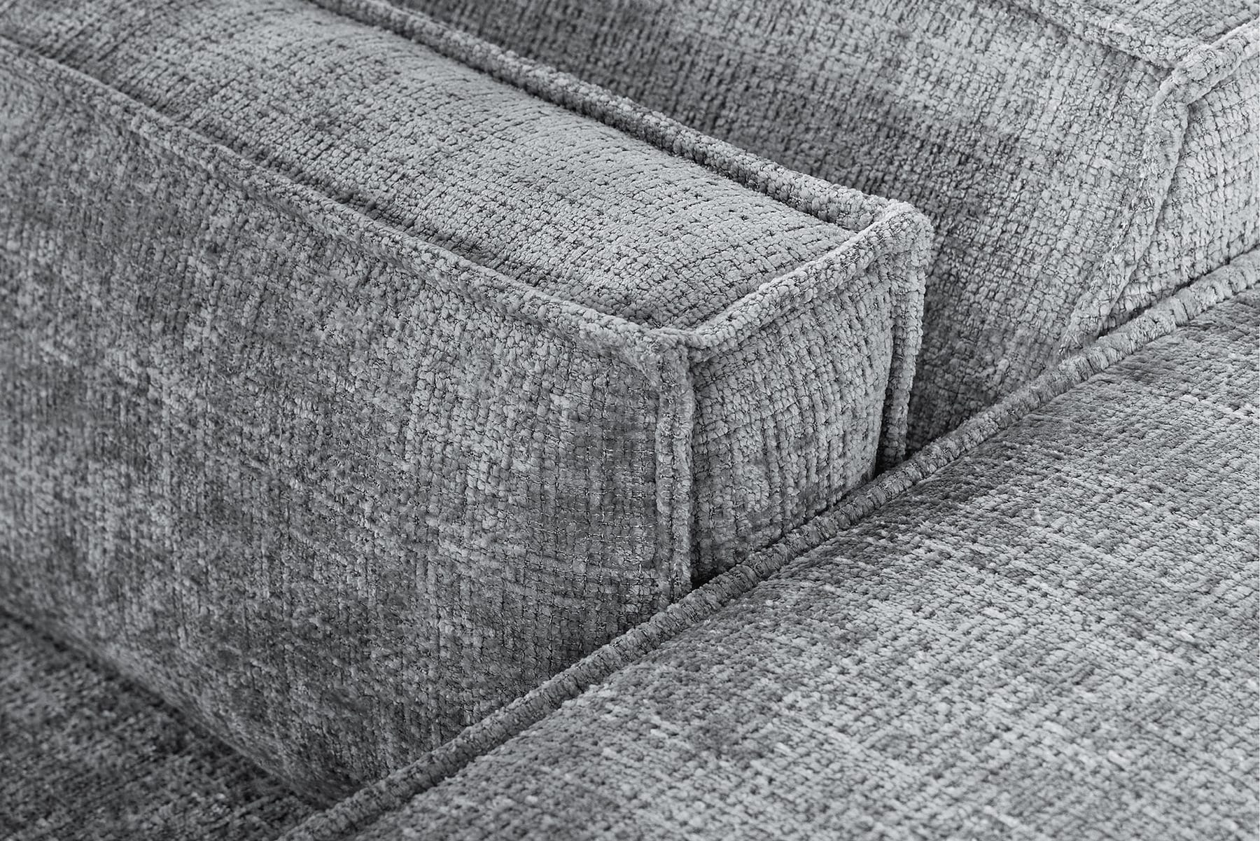 Design 3-Sitzer Sofa BOSSA NOVA 260cm grau Chenille XXL-Couch