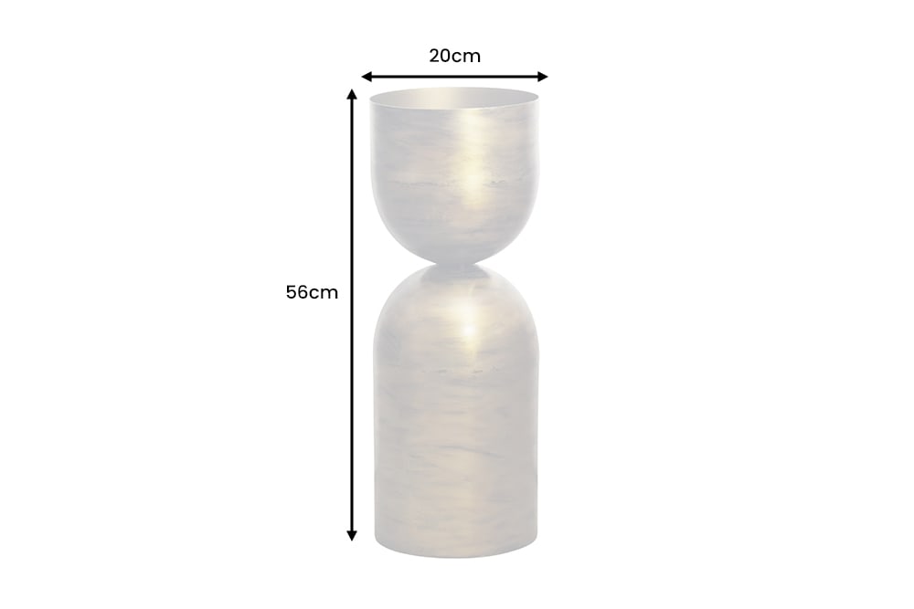 Moderne Vase SANDGLASS L 55cm messing Eisen handmade beidseitig nutzbar