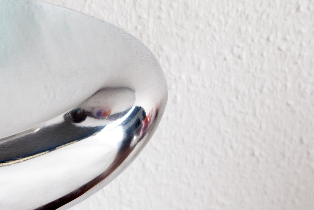 Modernes Design Wandregal TEAR 40cm silber Aluminium