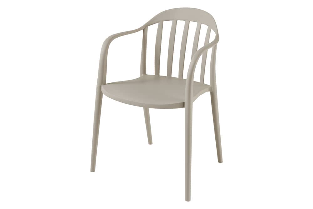 In- und Outdoor Gartenstuhl STUDIO ITALIA taupe stapelbar wetterfest
