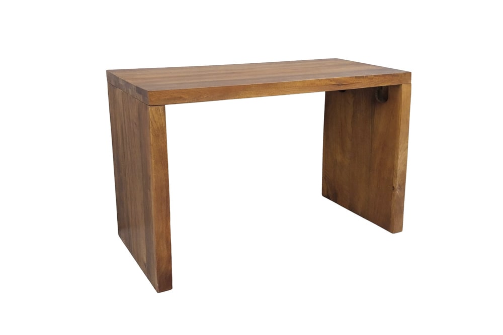 Massiver Konsolentisch MAKASSAR 100cm braun Mangoholz honey finish Schreibtisch