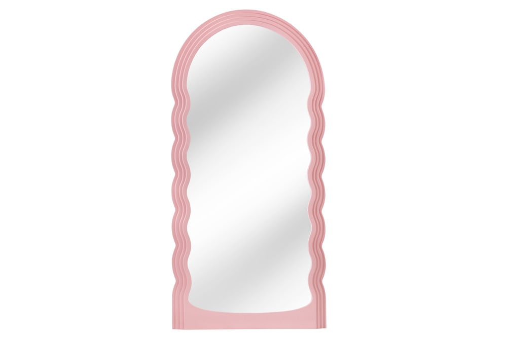 Design Wandspiegel WAVE 160cm rosa