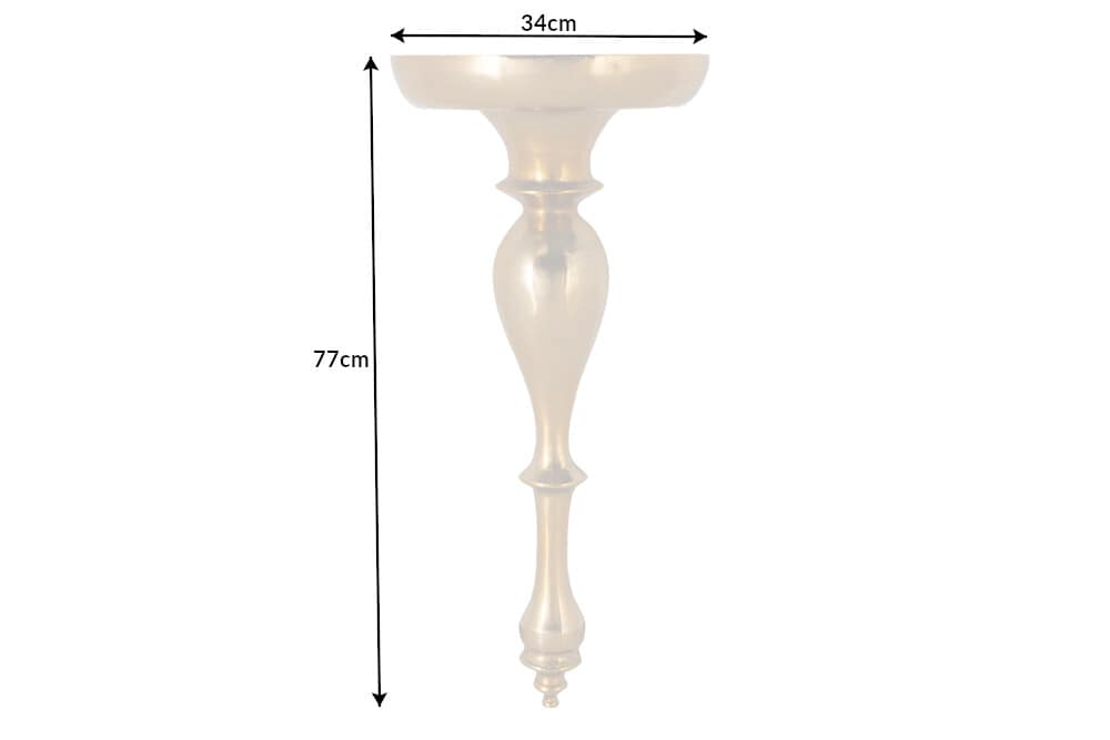 Barock Wandkonsole SCALA 80cm gold Metall Wandregal handmade Wanddekoration