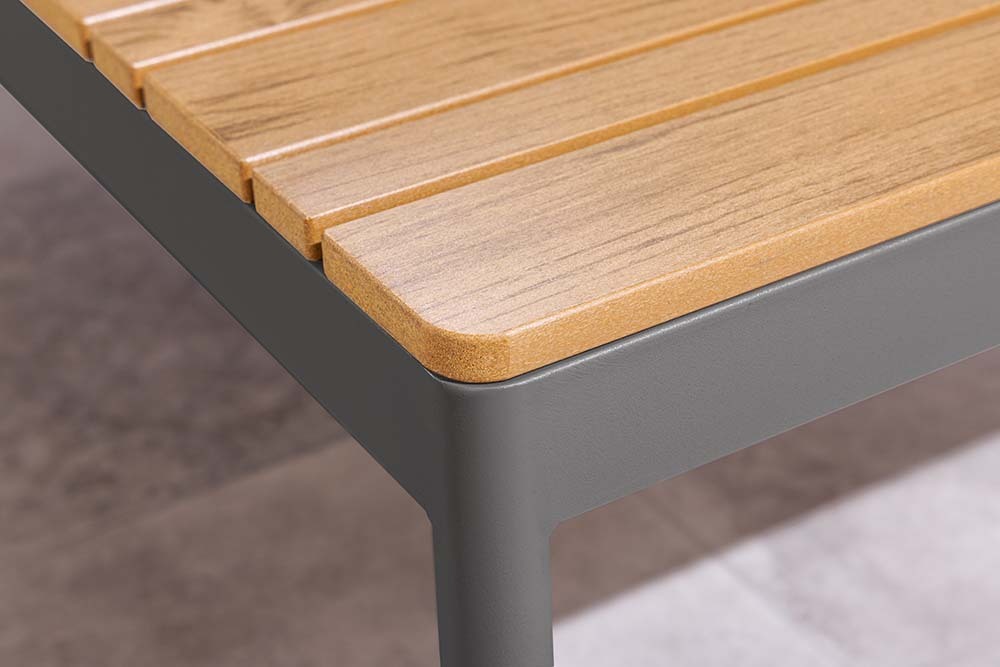 Outdoor Lounge MOBILE MODULAR anthrazit hellgrau Garten-Sitzgruppe inkl. Tisch und Kissen