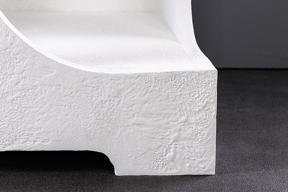 Abstraktes Regal ART AMBIENTE 180cm weiß Beton strukturiert Standregal