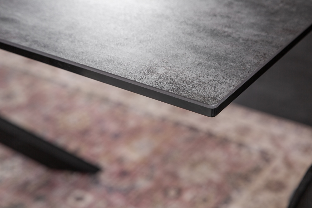 Ausziehbarer Esstisch EUPHORIA 180-220-260cm anthrazit Lava Keramik made in Italy
