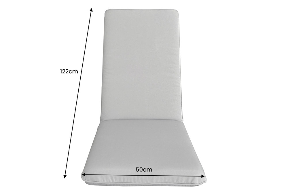 Outdoor Sitzkissen COMFORT LINE 50x122cm anthrazit für Hochlehner-Stuhl Polsterauflage