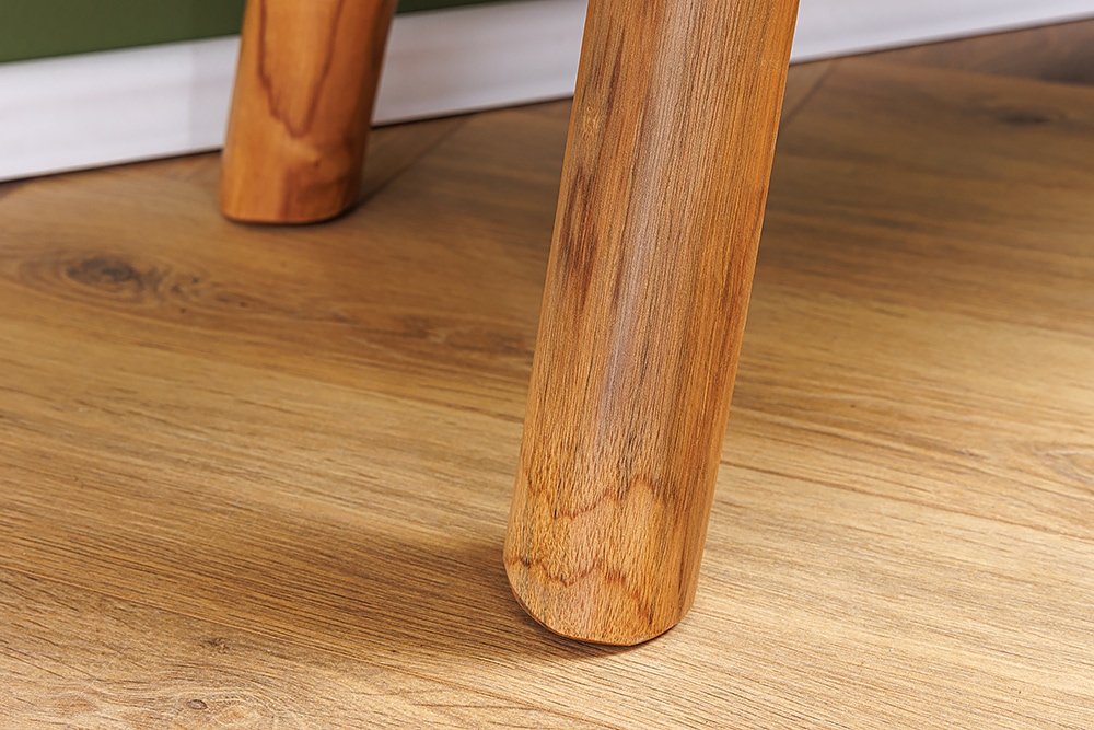 Massive Bank ROOT 100cm braun natur Teakholz Baumstamm Holzstrebe