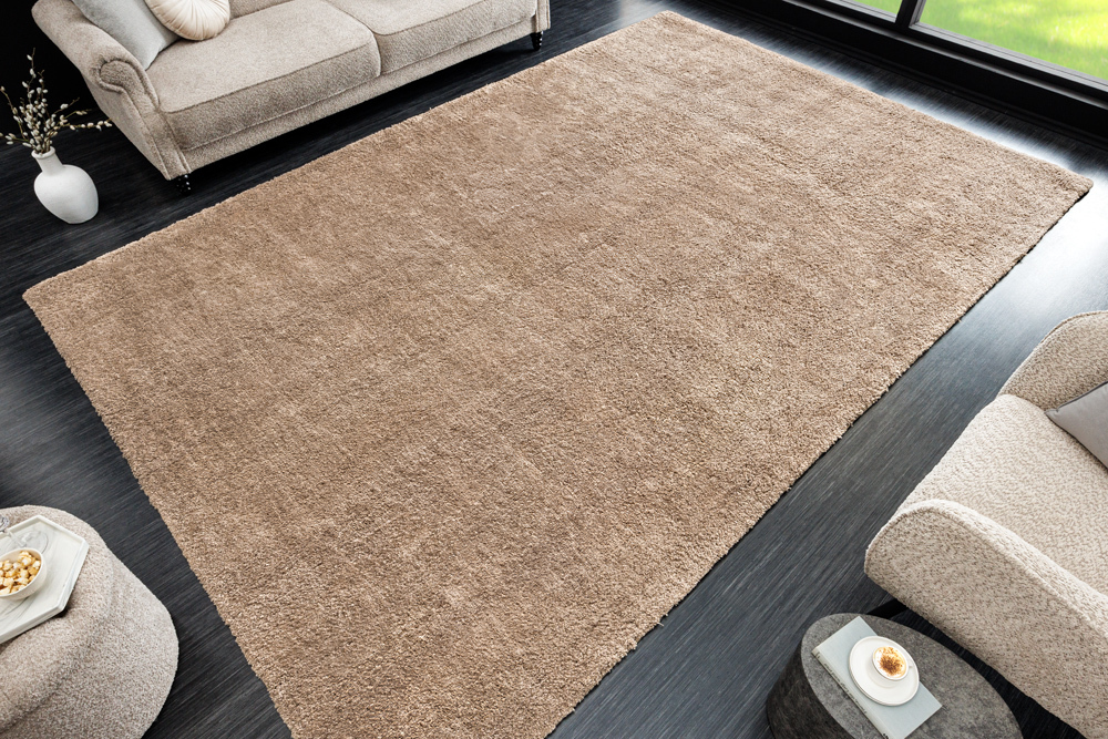 Design XXL Teppich CLOUD 9 350x240cm beige Hochflor Indoor-Teppich