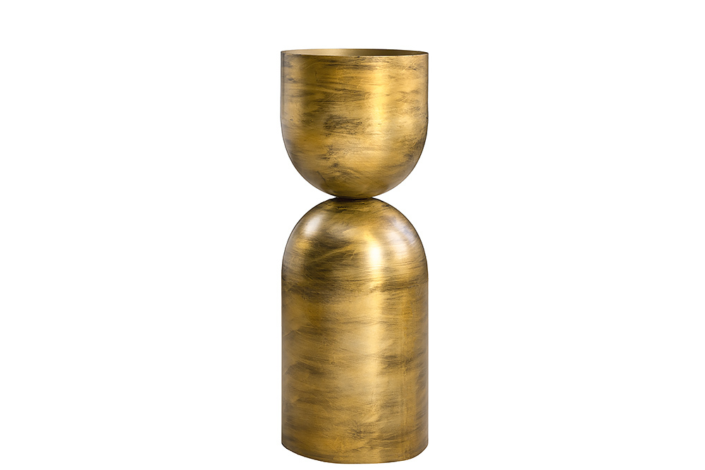 Moderne Vase SANDGLASS XL 70cm messing Eisen handmade beidseitig nutzbar