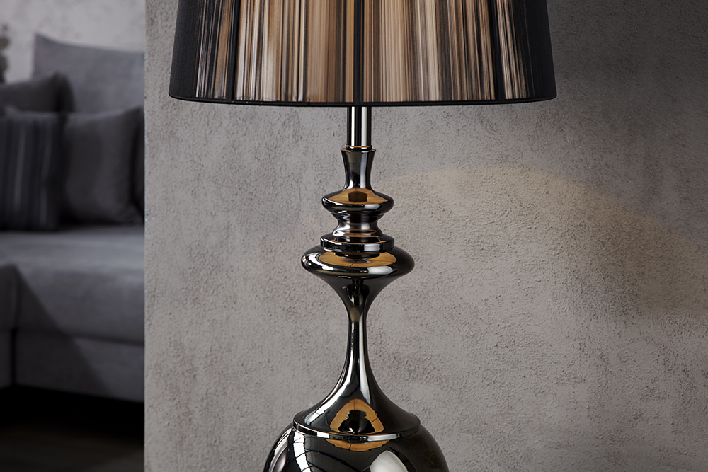 Edle Design Stehlampe LUCIE 160cm schwarz Barock Stil Stehleuchte Edle Design Stehlampe LUCIE 160cm schwarz Barock Stil Stehleuchte