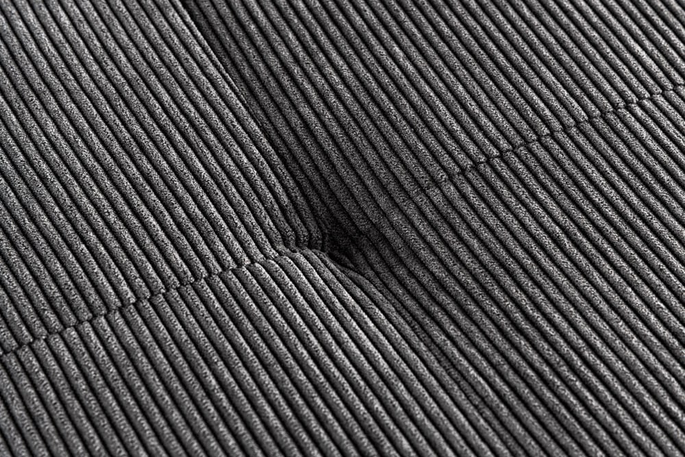 Design Sitzbank BOUTIQUE 100cm dunkelgrau Cord schwarze Metallbeine