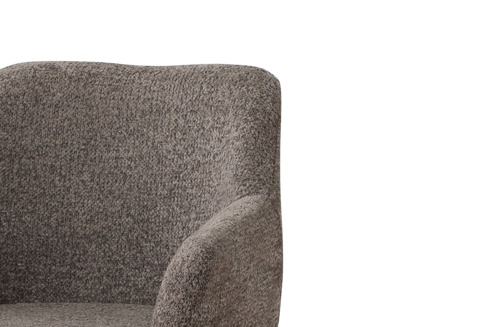 Drehbarer Stuhl AMBIENTO braun Strukturstoff 180° mit Auto-Return Polsterstuhl