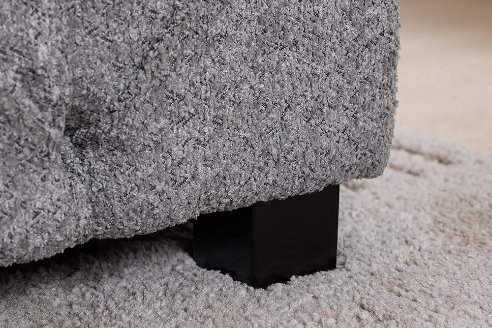 Design Boxbett PARIS 180x200 cm grau Bouclé Chesterfield