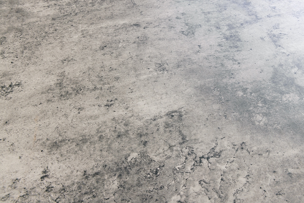 Runder Esstisch ATELIER 100cm grau Beton-Design schwarz Metall