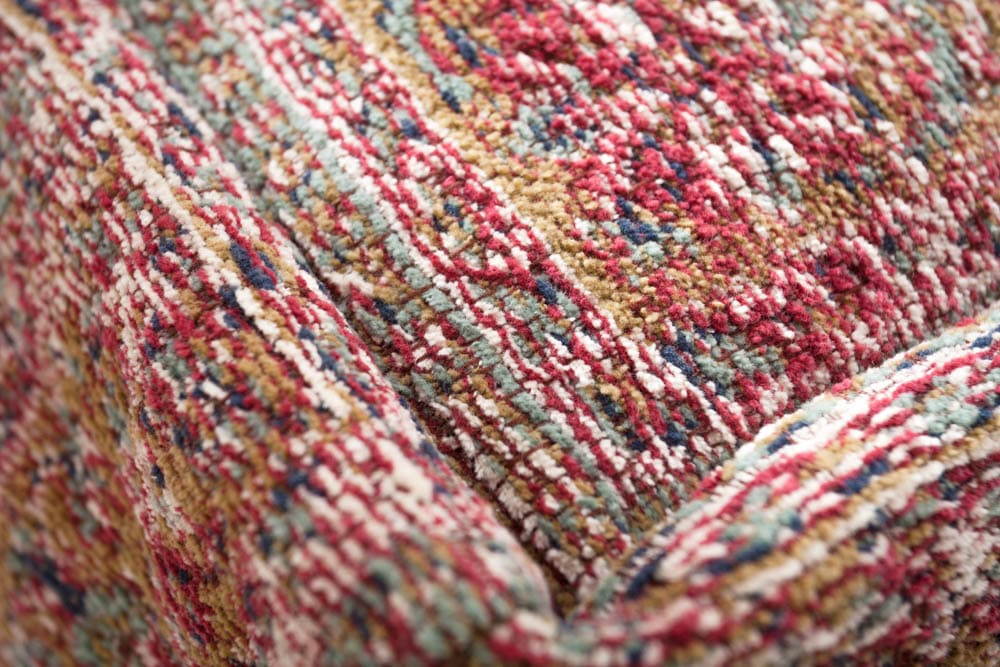 Orientalisches Bodenkissen XL OLD MARRAKESCH 70cm rot florales Muster Sitzpouf