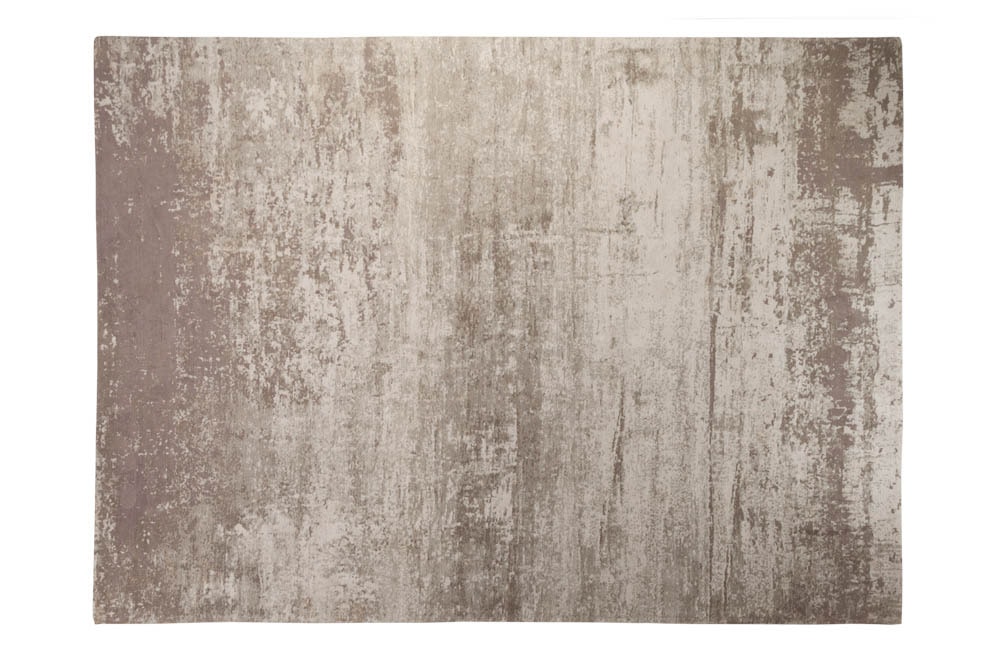 Vintage Baumwoll-Teppich MODERN ART XXL 350x240cm beige-grau verwaschen Used Look