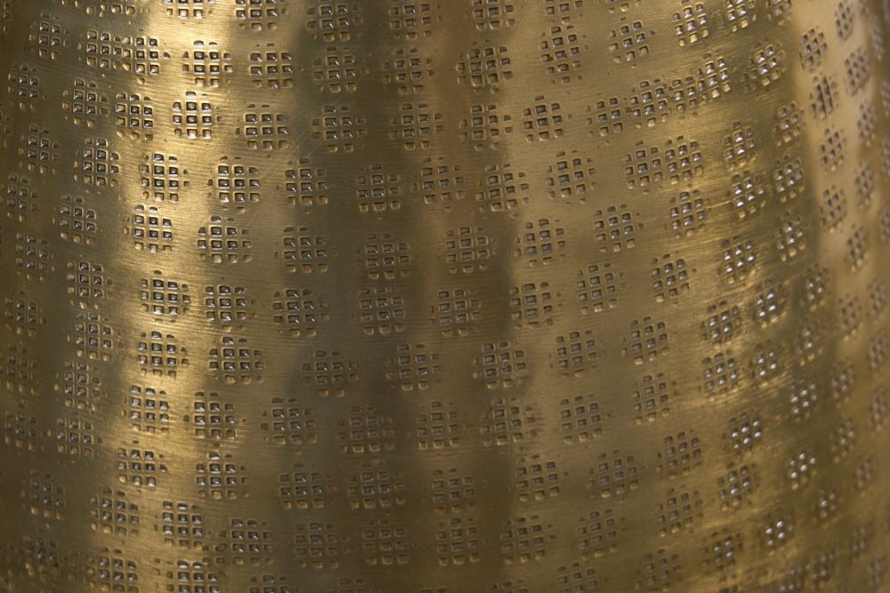 Elegante Vase ORIENT 50cm gold im Grid Hammerschlag Design