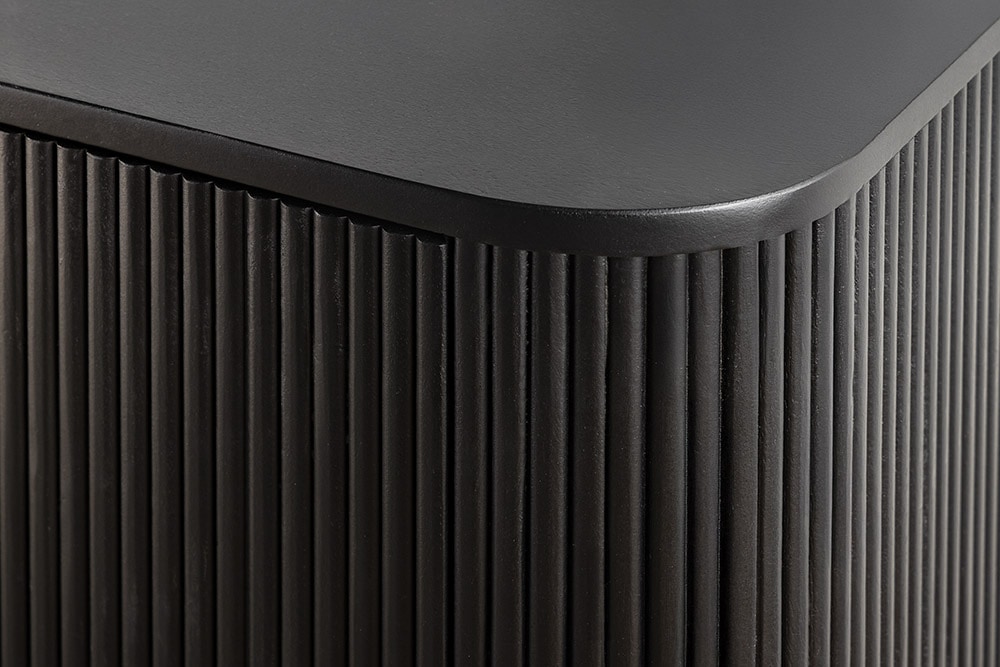Massives Sideboard GATSBY 160cm schwarz gold Mangoholz Retro handmade