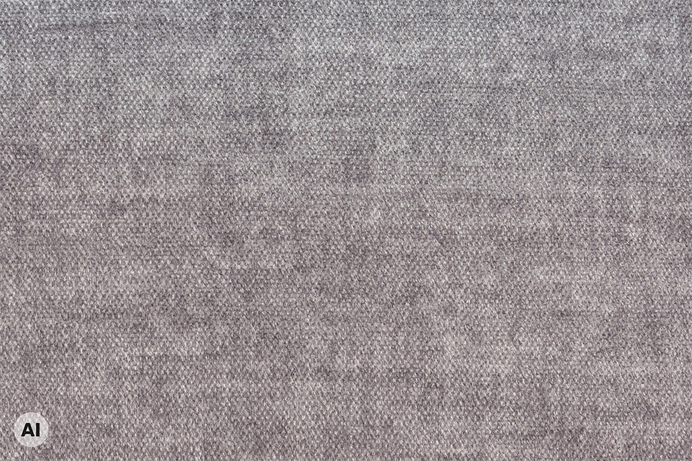 3-Sitzer Sofa IMPERIA 255cm grau Vogue Seiden Samtstoff elektrische Fußstütze
