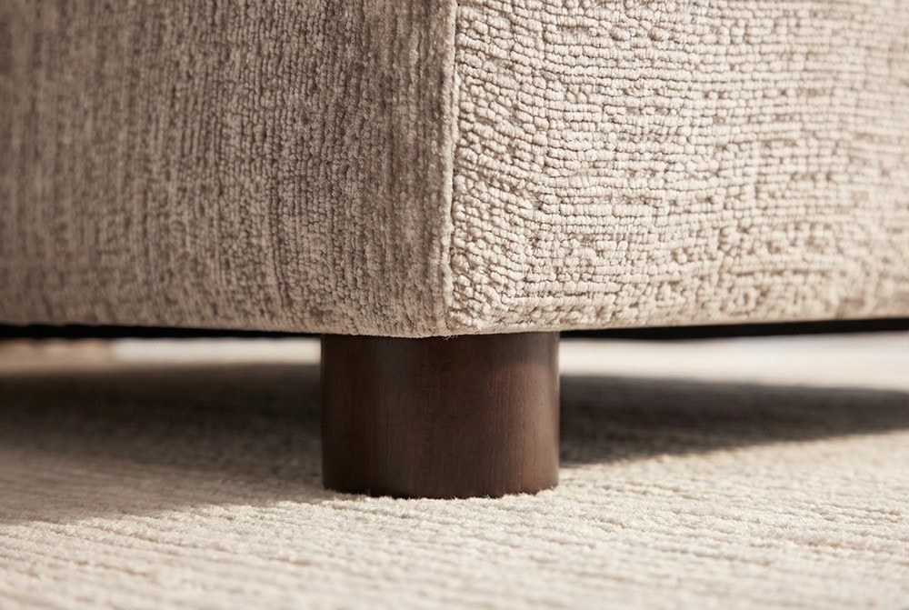 Stilvolles Big Sofa SOHO 260cm beige Chenille 4-Sitzer Couch mit Wellenunterfederung