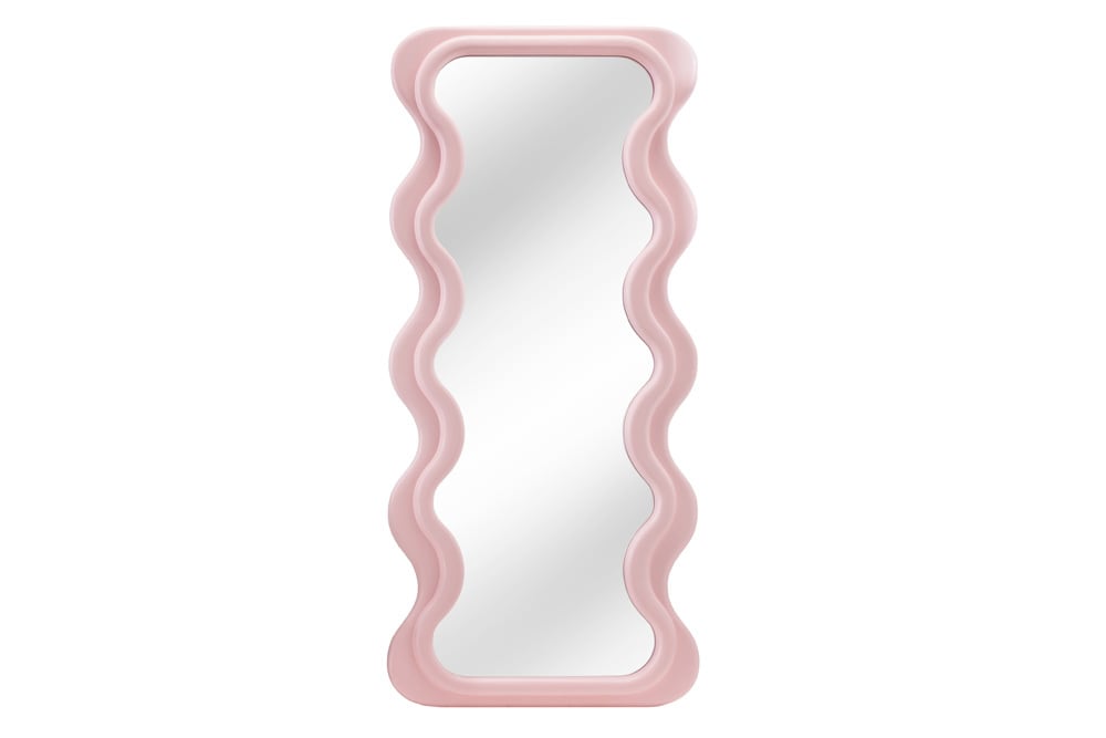Design Wandspiegel CURVY 160cm rosa