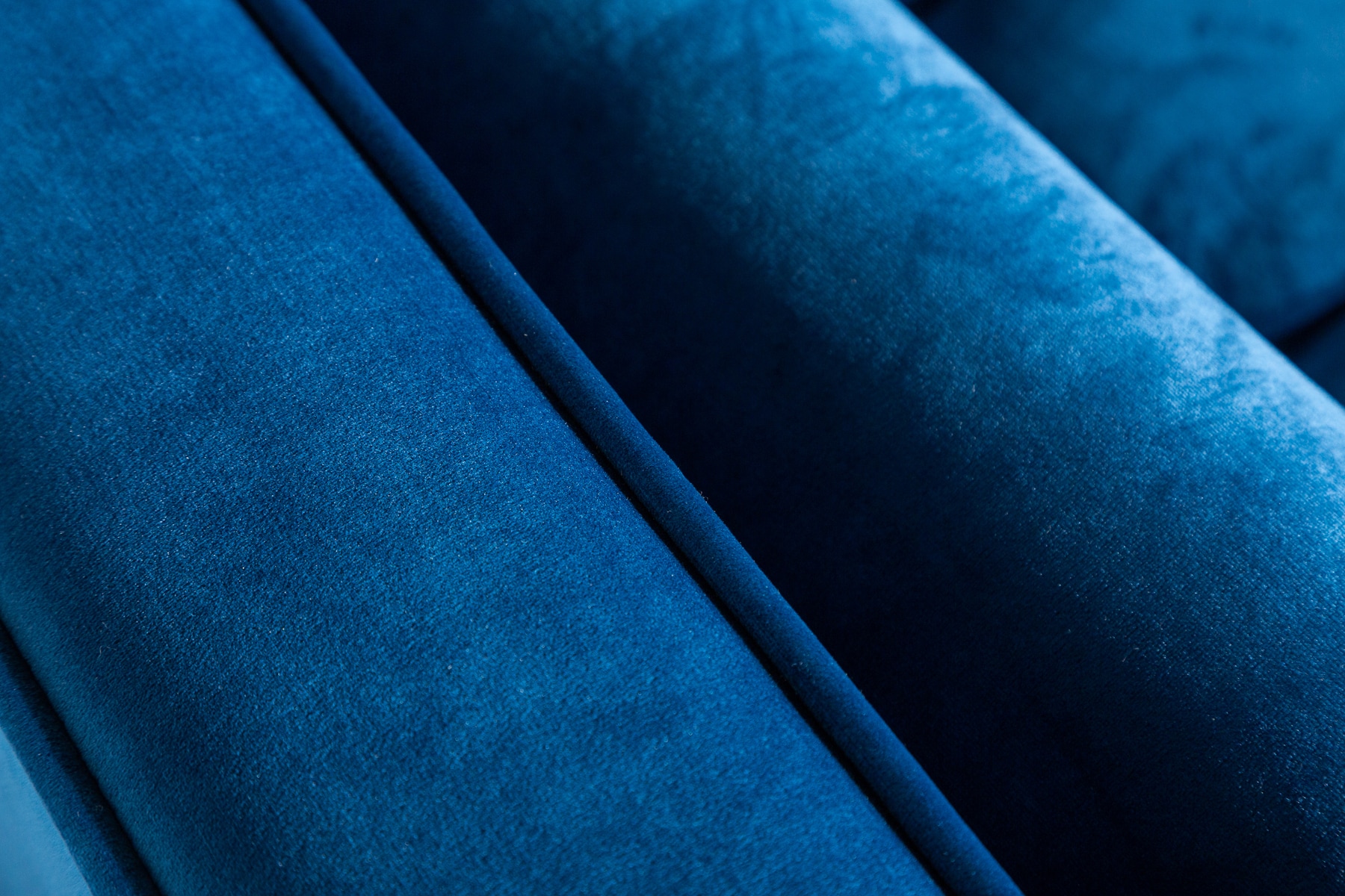 Design 3-Sitzer Sofa COZY VELVET 220cm petrol blau Samt Federkern Lounge