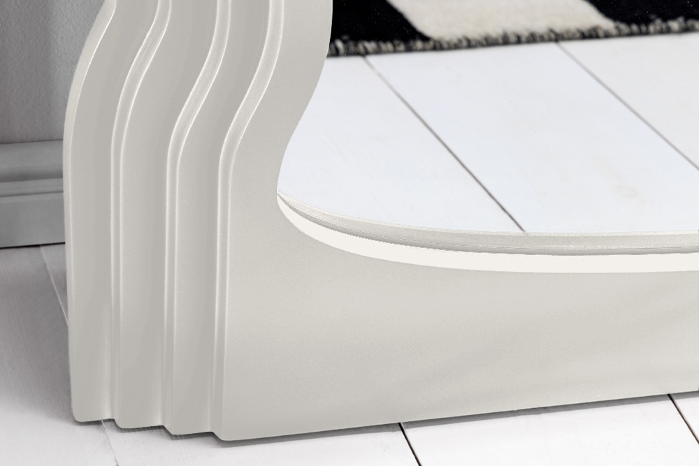 Design Wandspiegel WAVE 160cm weiß Rundbogen Spiegel