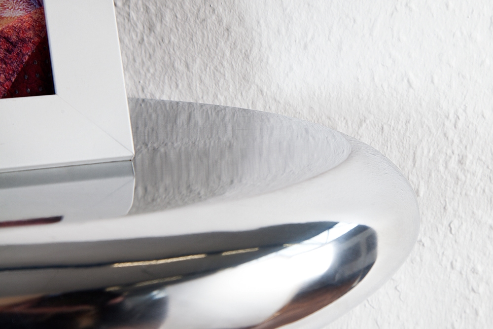 Modernes Design Wandregal TEAR 40cm silber Aluminium