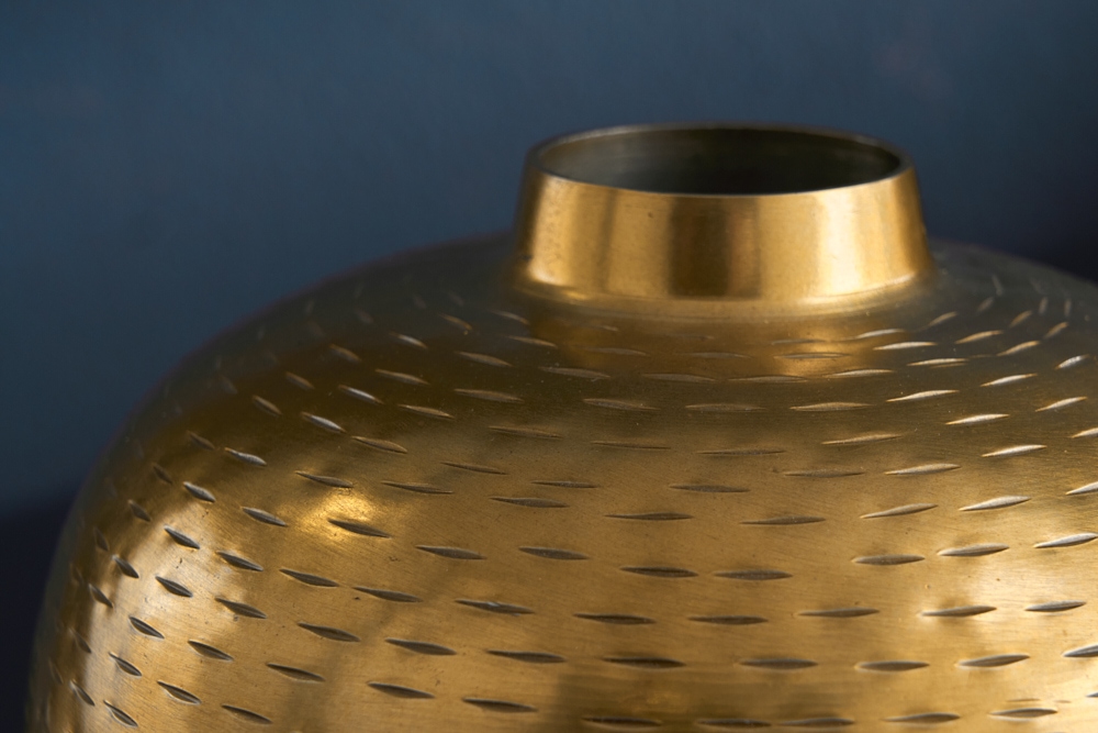 Elegantes Vasen 2er Set ORIENTAL 32cm gold im Rice Hammerschlag Design