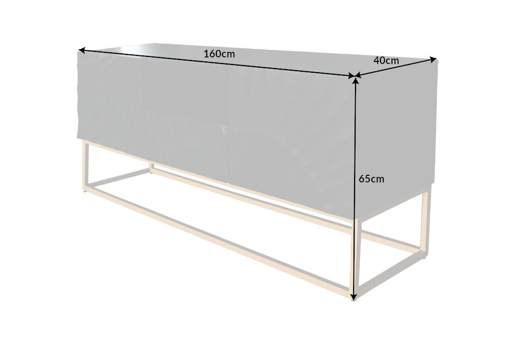 Massives TV-Lowboard SCORPION 160cm schwarz Mangoholz aufwendige 3D Schnitzereien