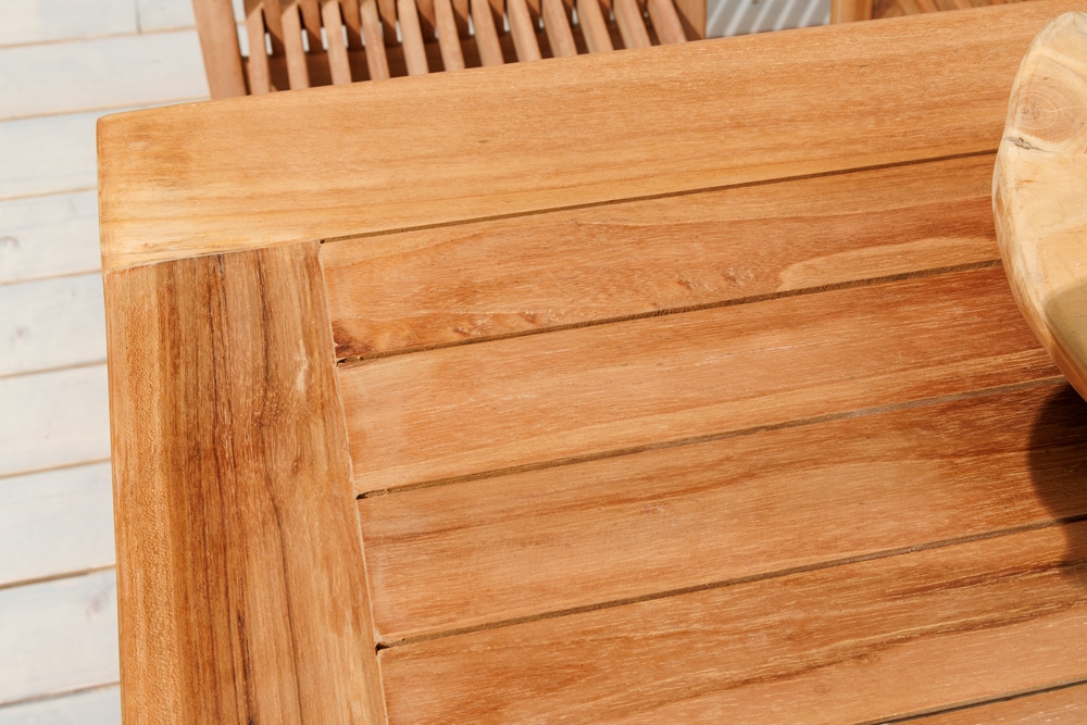 Massiver Gartentisch EMPIRE TEAK 150cm natur Teakholz