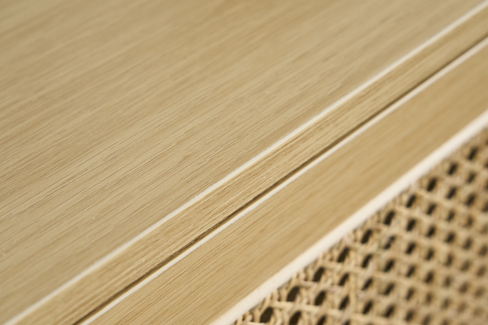 Design Sideboard VIENNA 155cm Wiener Geflecht Rattan Kommode mit Schubladen