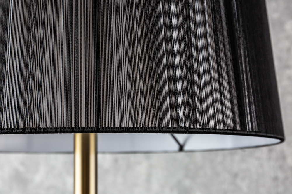 Barock Stehlampe LUCIE 160cm schwarz gold gebürstet Stehleuchte