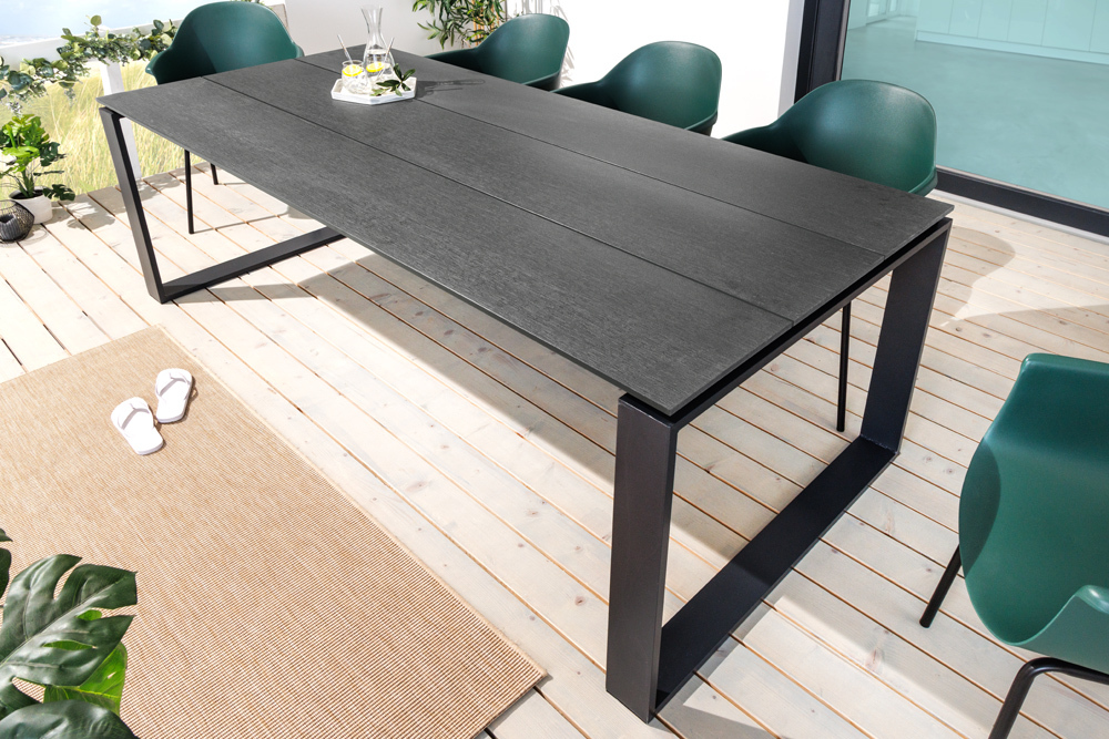 Moderner Gartentisch FLOATING 210cm anthrazit Aluminium In- und Outdoor Esstisch