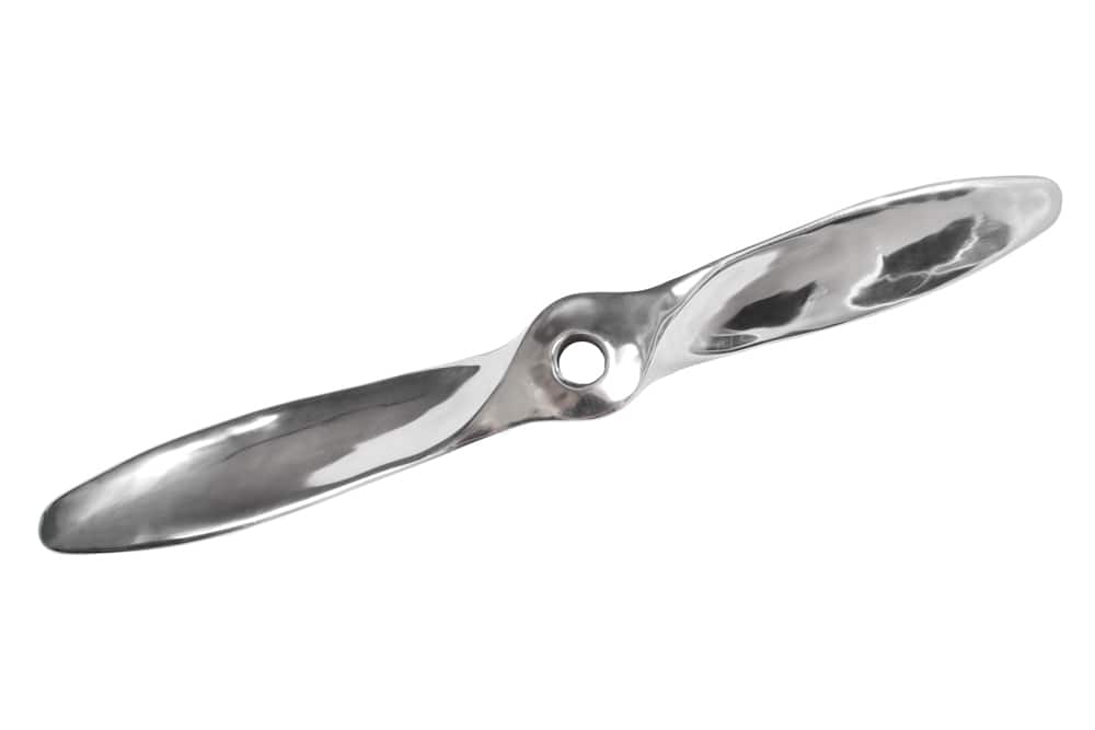 Authentische Wanddekoration SCREW II 110cm silber Flugzeug Propeller