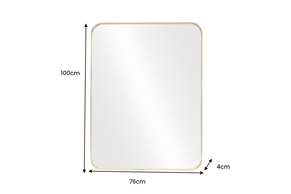 Moderner Wandspiegel AMSTERDAM 100cm gold Aluminium