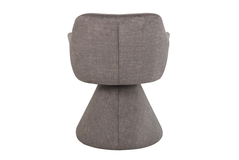 Drehbarer Stuhl AMBIENTO grau Vogue Velours Samt 180° mit Auto-Return Polsterstuhl