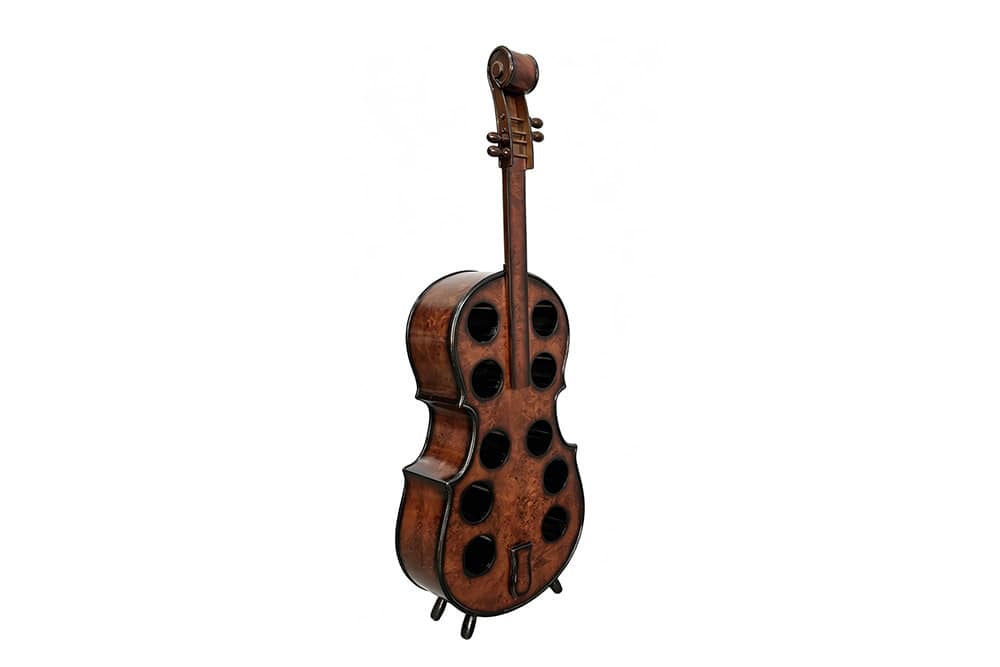 Extravagantes Weinregal CELLO 133cm braun Tannenholz für 10 Flaschen