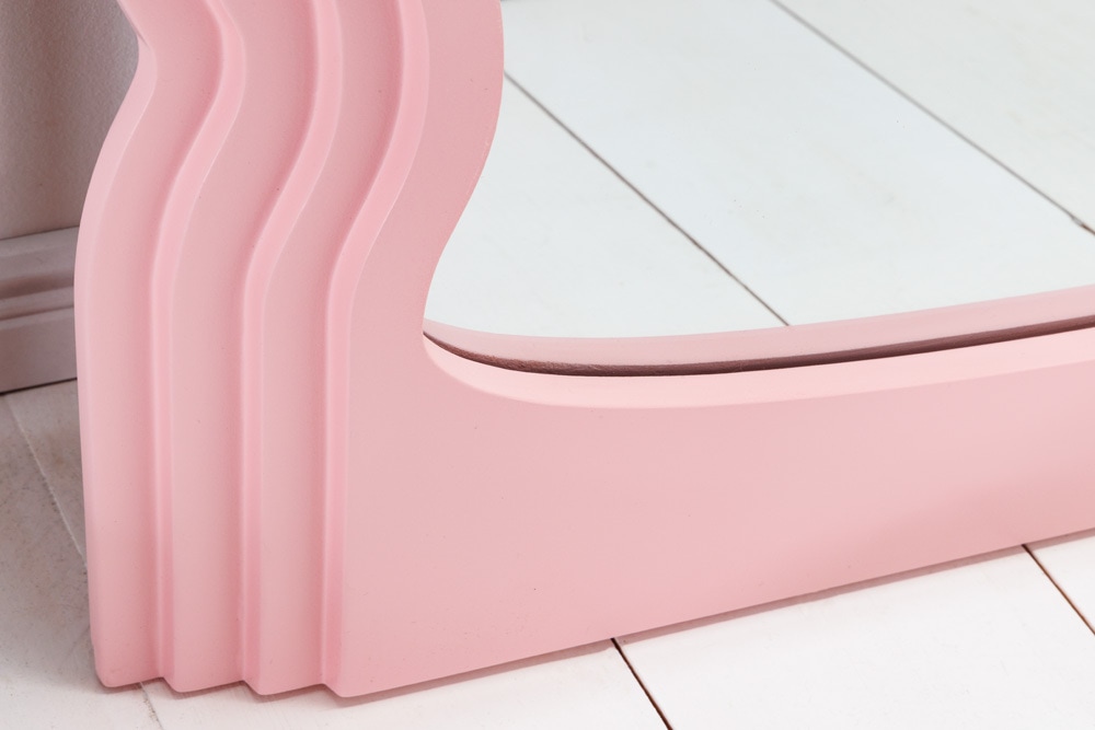 Design Wandspiegel WAVE 160cm rosa