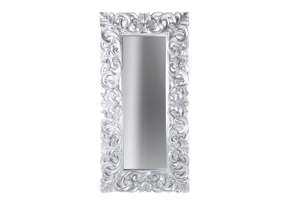 Eleganter Wandspiegel VENICE 180x90cm silber antik Barockstil