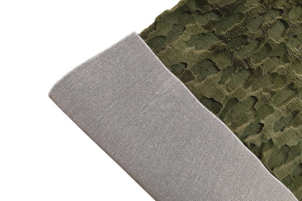 3D Hochflor Teppich DUNE 230x160cm dunkelgrün Hoch-Tief-Effekt