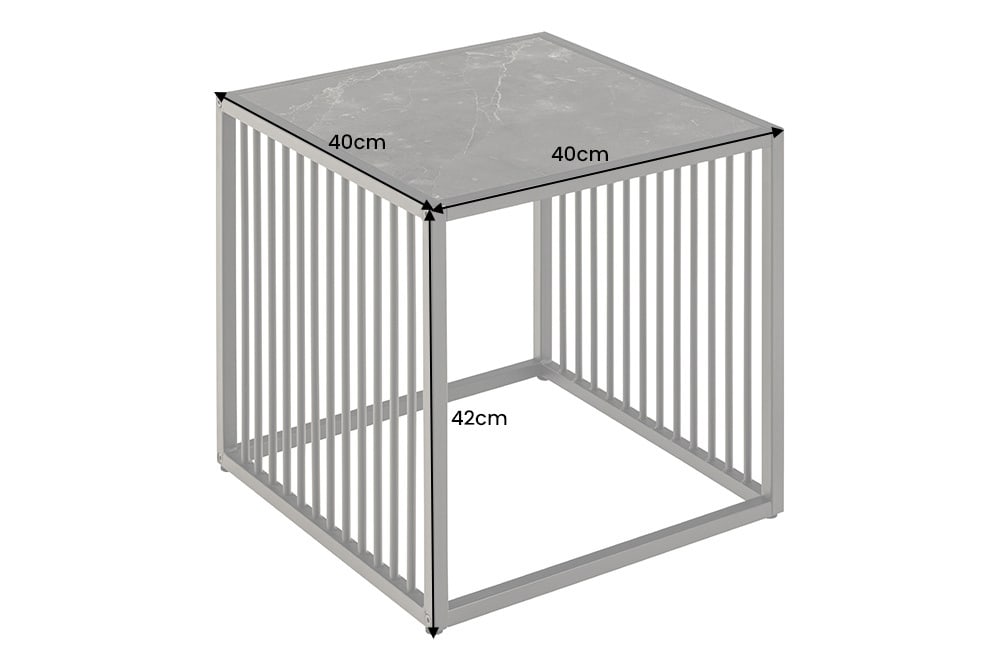 Design Beistelltisch ARCHITECTURE 40cm graphit Metall