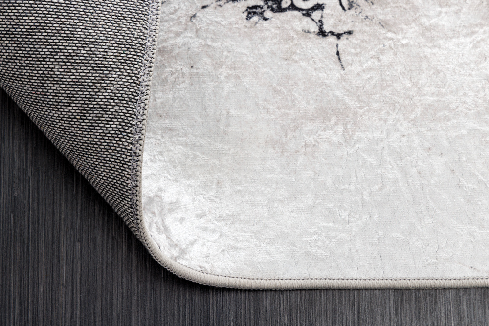 Design Teppich ART RUGS 230x160cm weiß grau Flachgewebe Indoor