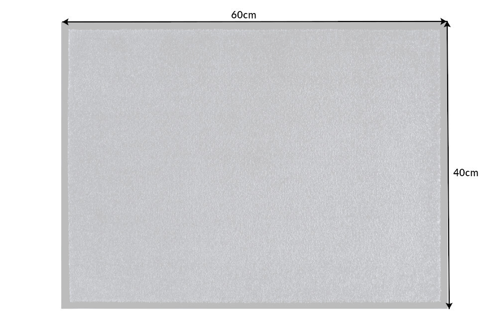Strapazierfähige Fußmatte CLEAN 60x40cm grau Fußabtreter Modern Design
