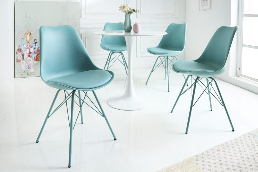 Retro Stuhl SCANDINAVIA MEISTERSTÜCK türkis