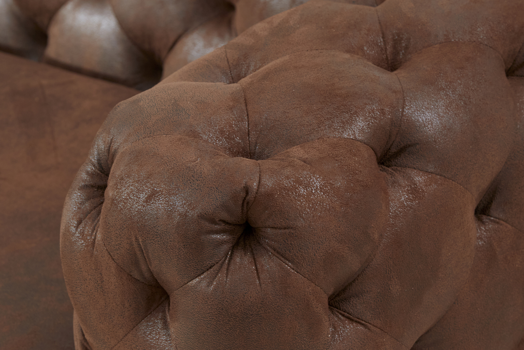 Chesterfield 3-Sitzer Sofa MODERN BAROCK 235cm antik braun Federkern Microfaser