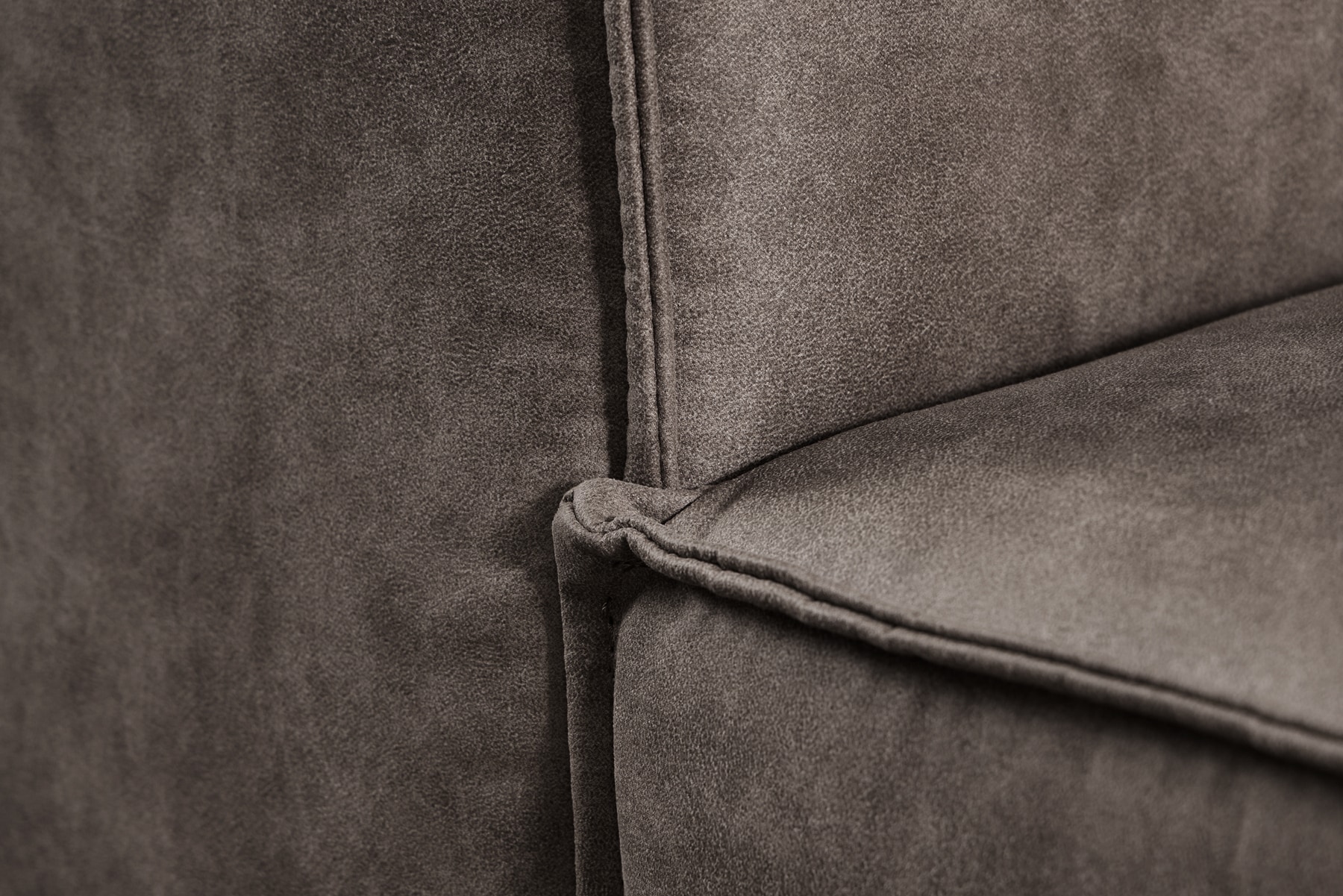 Design 3-Sitzer Sofa BOSSA NOVA 260cm antik dunkelgrau Microfaser Couch Wohnzimmer
