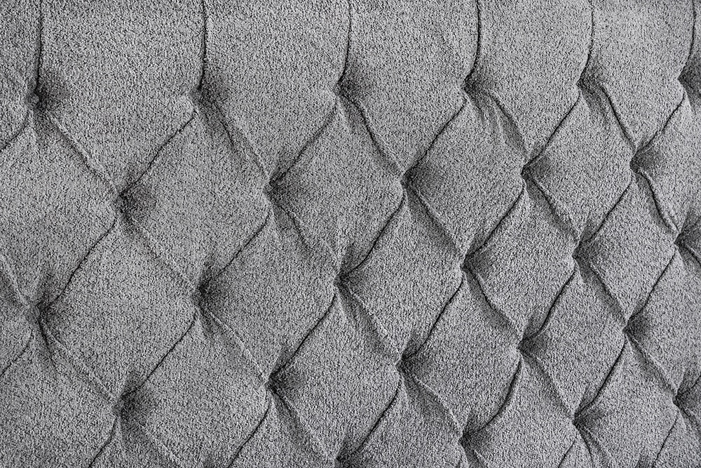 Design Boxbett PARIS 180x200 cm grau Bouclé Chesterfield