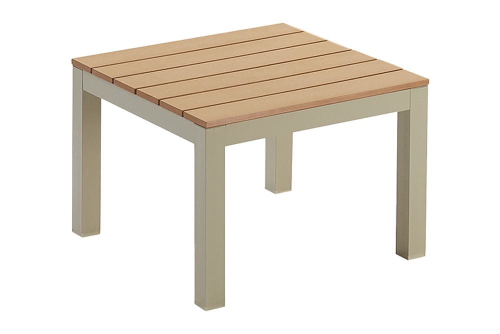 Outdoor Gartentisch ORLANDO LOUNGE 60cm greige natur Aluminium wetterfest